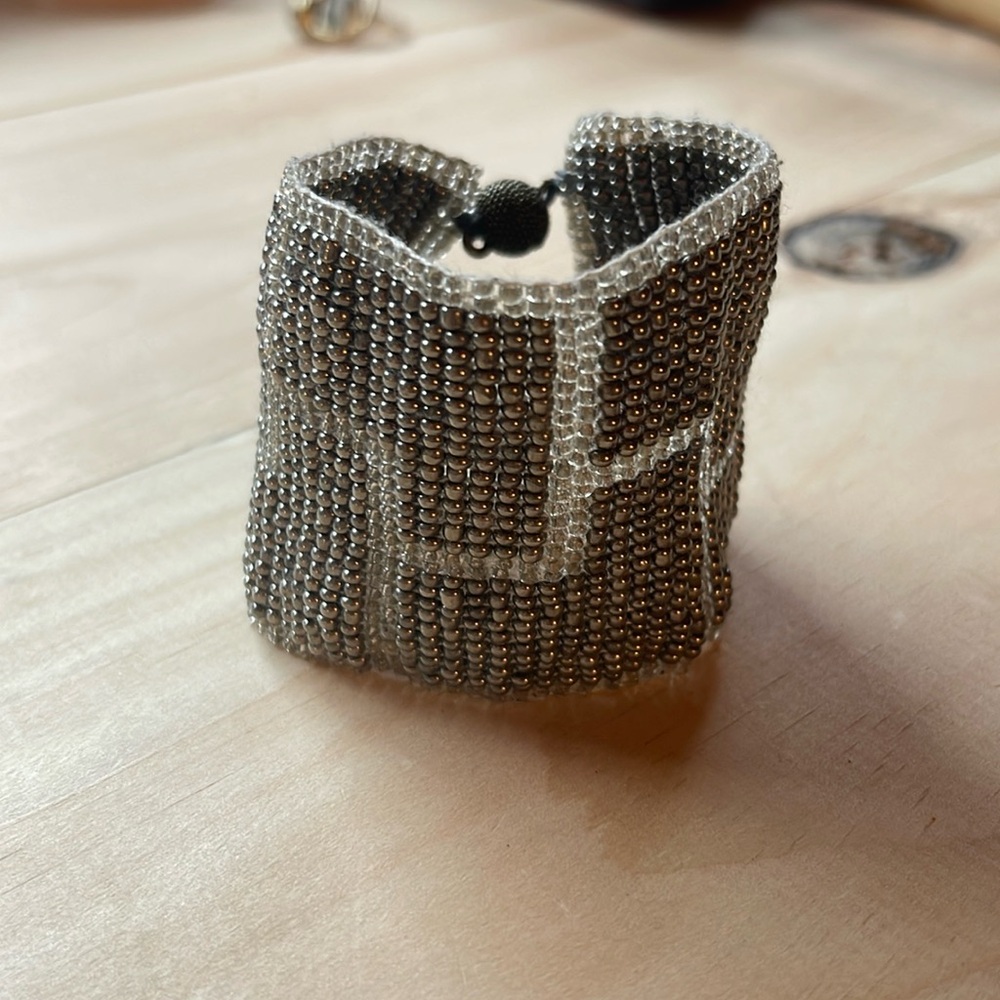 Beautiful Beaded Extra wide Cuff Bracelet